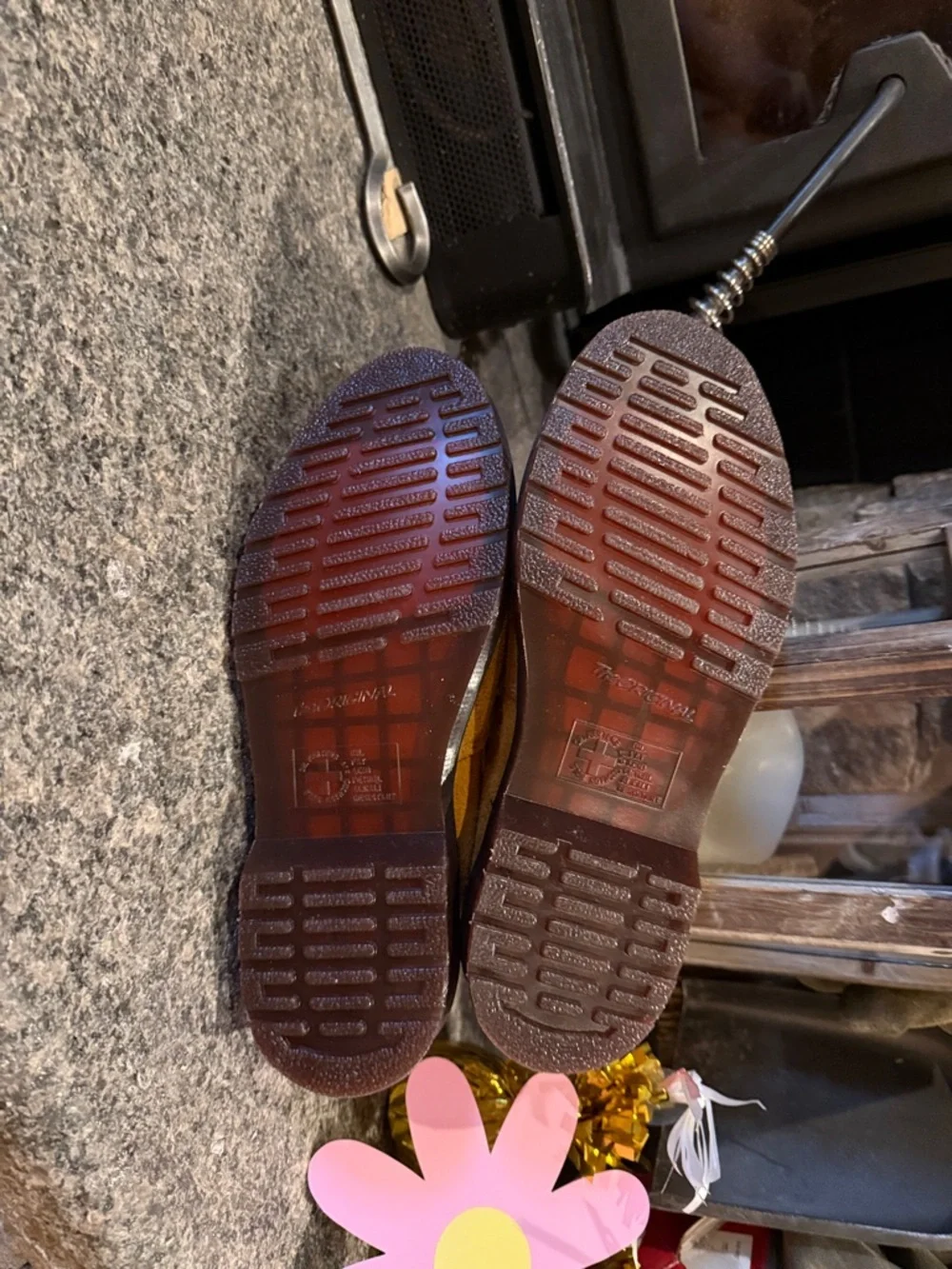 DR. MARTENS women’s Adrian Snaffle Tassel Mustard Suede Loafers - Picture 15 of 16